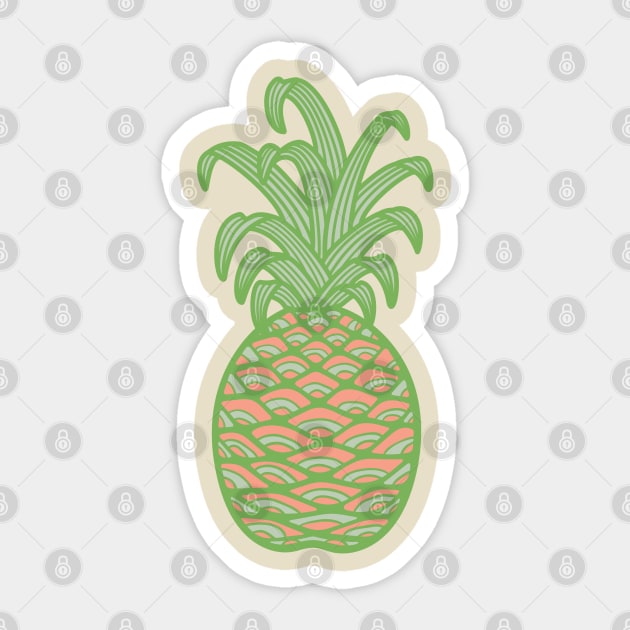 Good Luck Pineapple - UnBlink Studio by Jackie Tahara Sticker by UnBlink Studio by Jackie Tahara